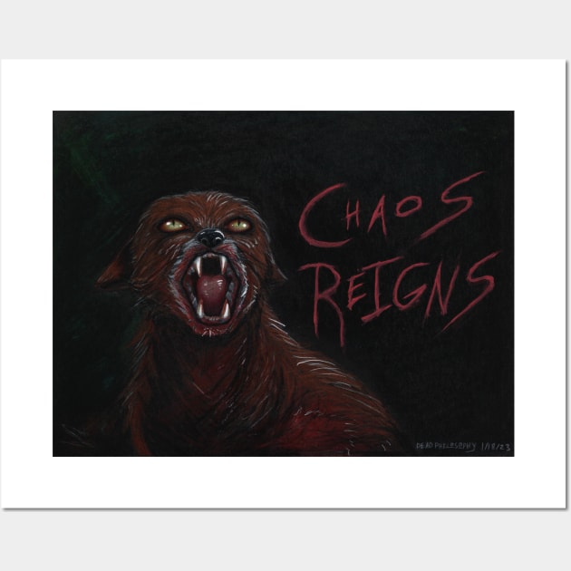 Chaos Reigns (Antichrist Fox) Wall Art by Dead_Philosophy